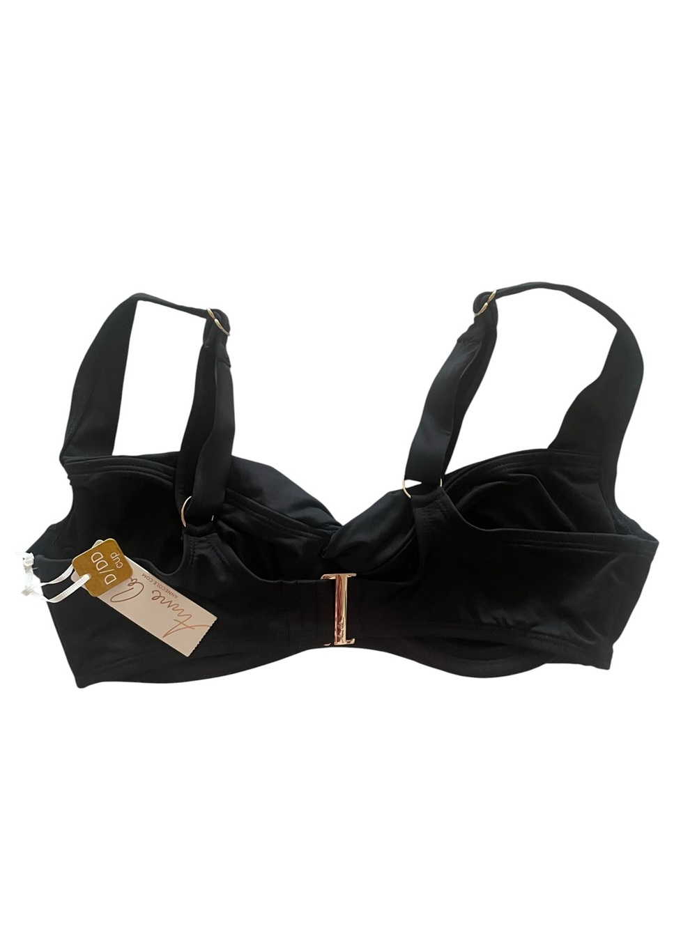 Anne Cole Live In Color Black Hidden Underwire Bikini Top Size 34DD/36D NWT - Picture 5 of 9